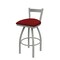 Holland Bar Stool Co 30" Low Back Swivel Bar Stool, Nickel Finish, Graph Ruby Seat 82130AN016 - alternate 1